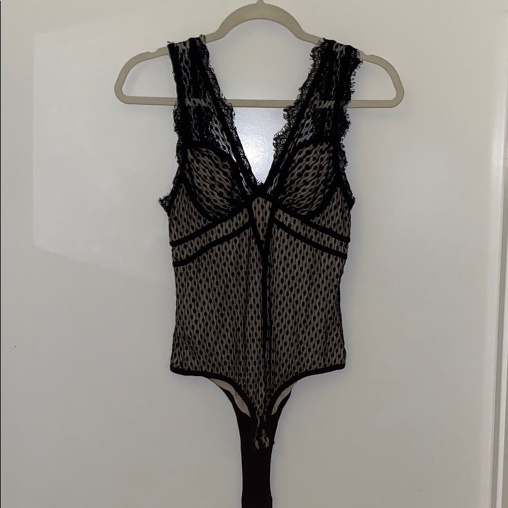 Lace Corset Like Bodysuit Small